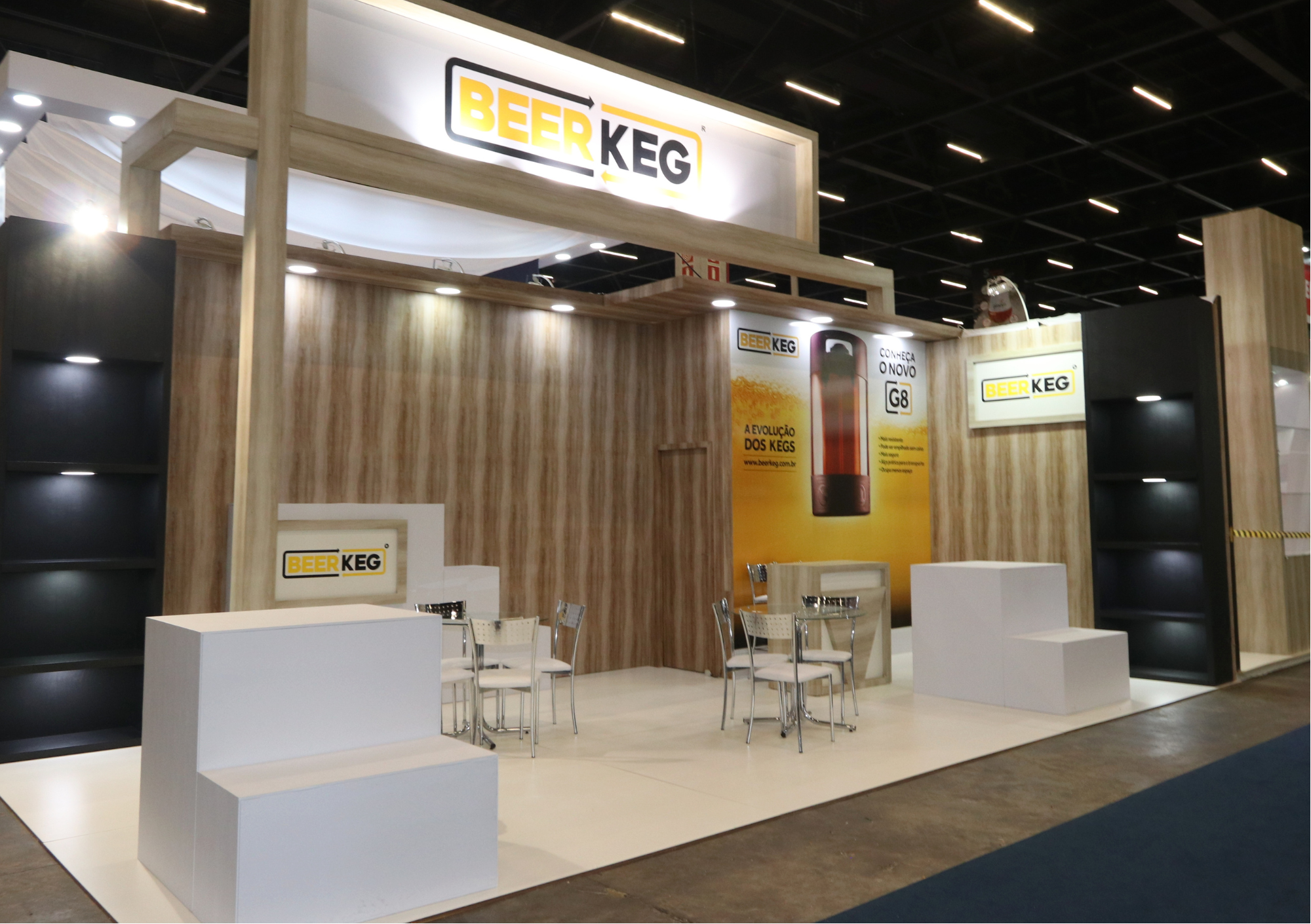 Stand premium montado em feira corporativa
